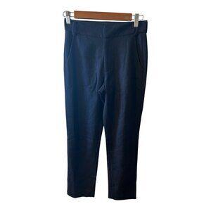 Amour Vert Size XS Pants Navy Blue Tapered Fit Wool Blend Business Career